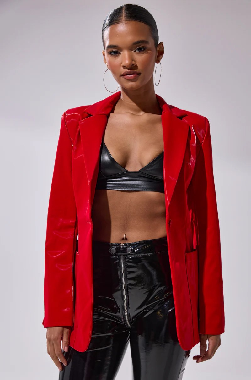 TOO SLICK LIQUID VELVET BLAZER - Image 6