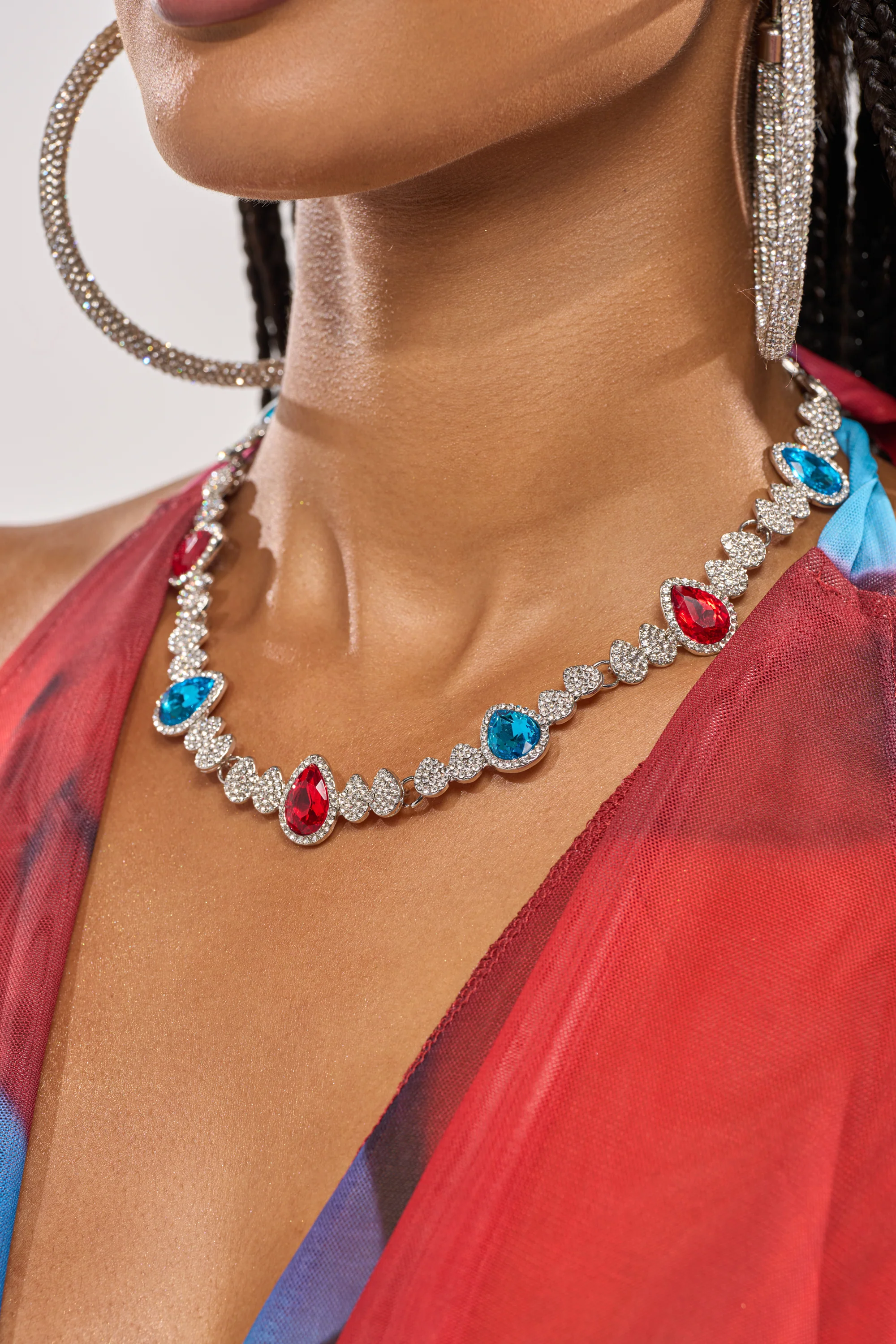 TOO TURNT RED AND BLUE NECKLACE - Image 2