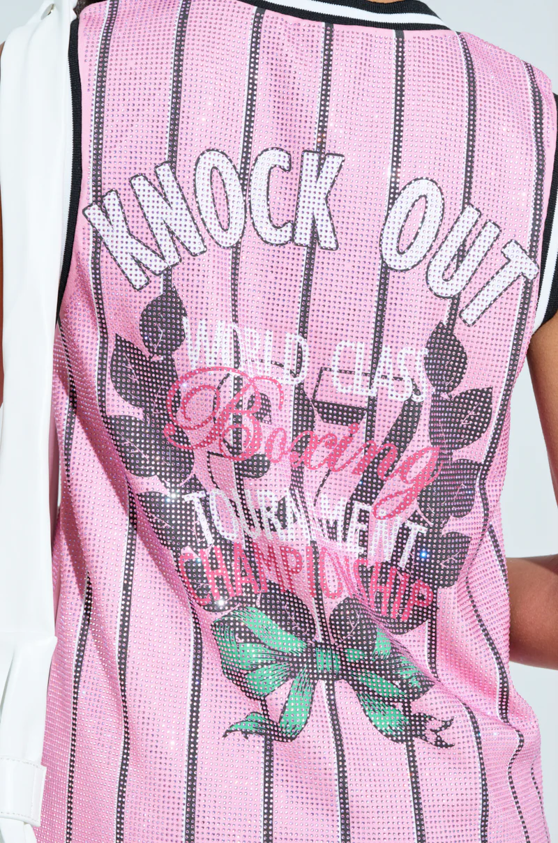 TOTAL KNOCKOUT RHINESTONE JERSEY DRESS - Image 6