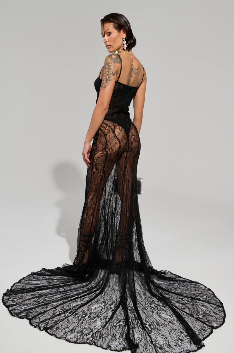TROUBLES HERE LACE MAXI DRESS - Image 4