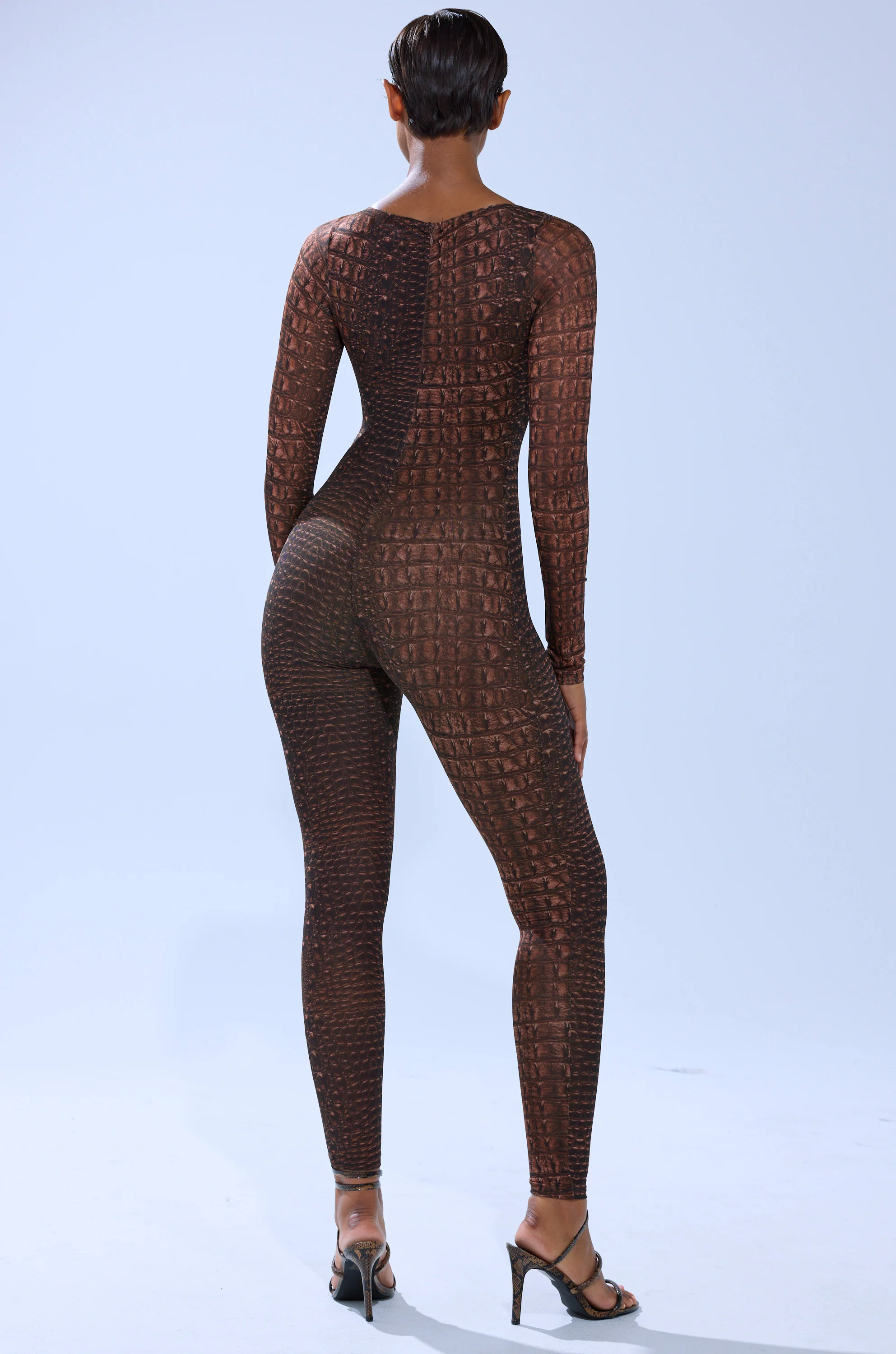 TRY AND GET ME SNAKE MESH JUMPSUIT - Image 5