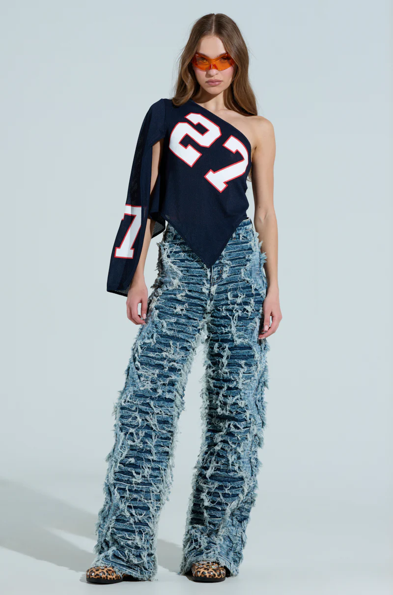 TURN AROUND DISTRESSED DENIM PANT - Image 5