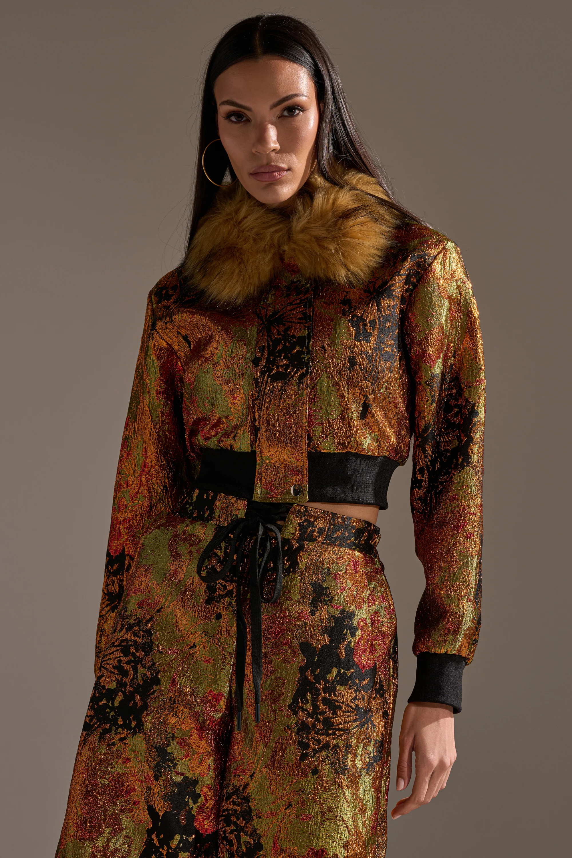 TWIN FLAME BROCADE BOMBER - Image 5