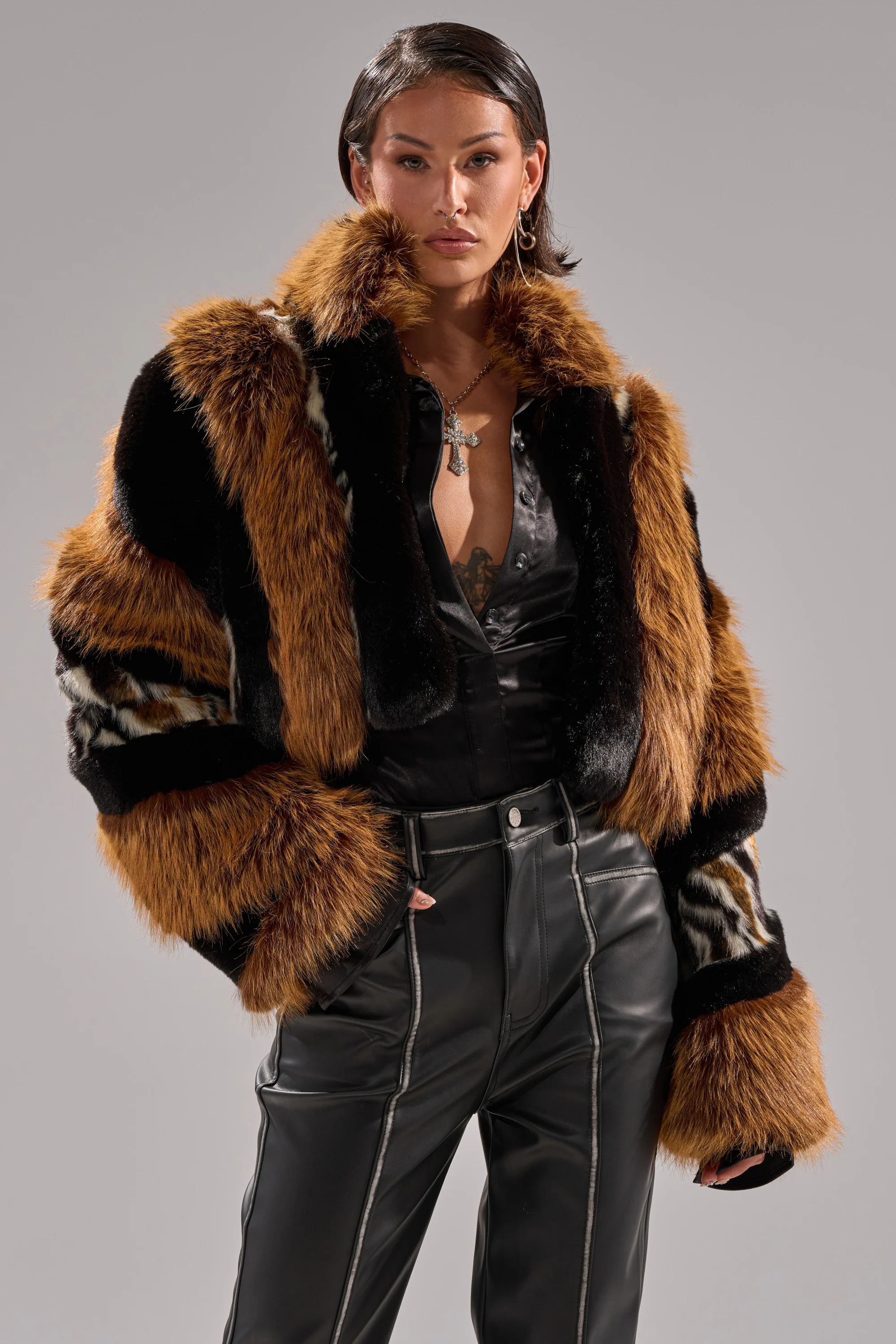 TWISTER PATCHWORK FAUX FUR - Image 4