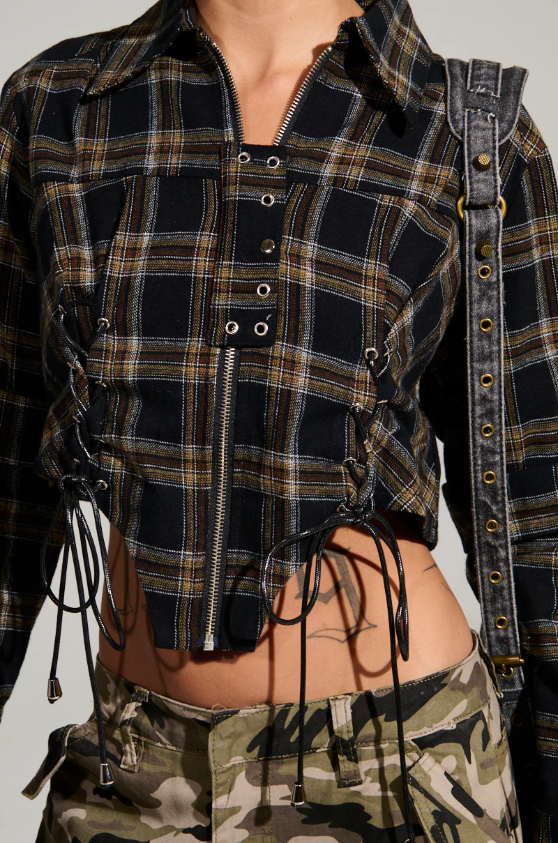 UNSPEAKABLE BUTTON DOWN PLAID SHIRT - Image 8