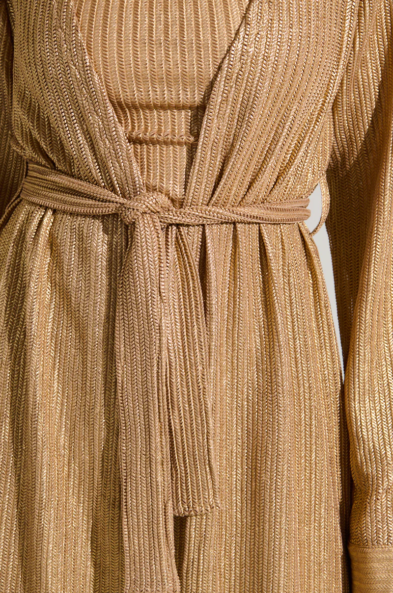 UP ALL NIGHT THINKING DUSTER IN GOLD - Image 6