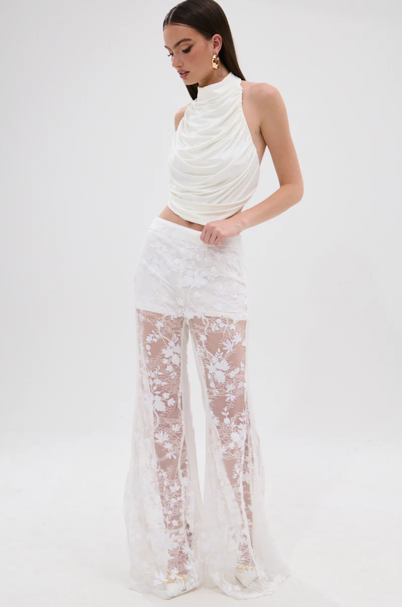 UP NEXT LACE PANT IN WHITE - Image 9