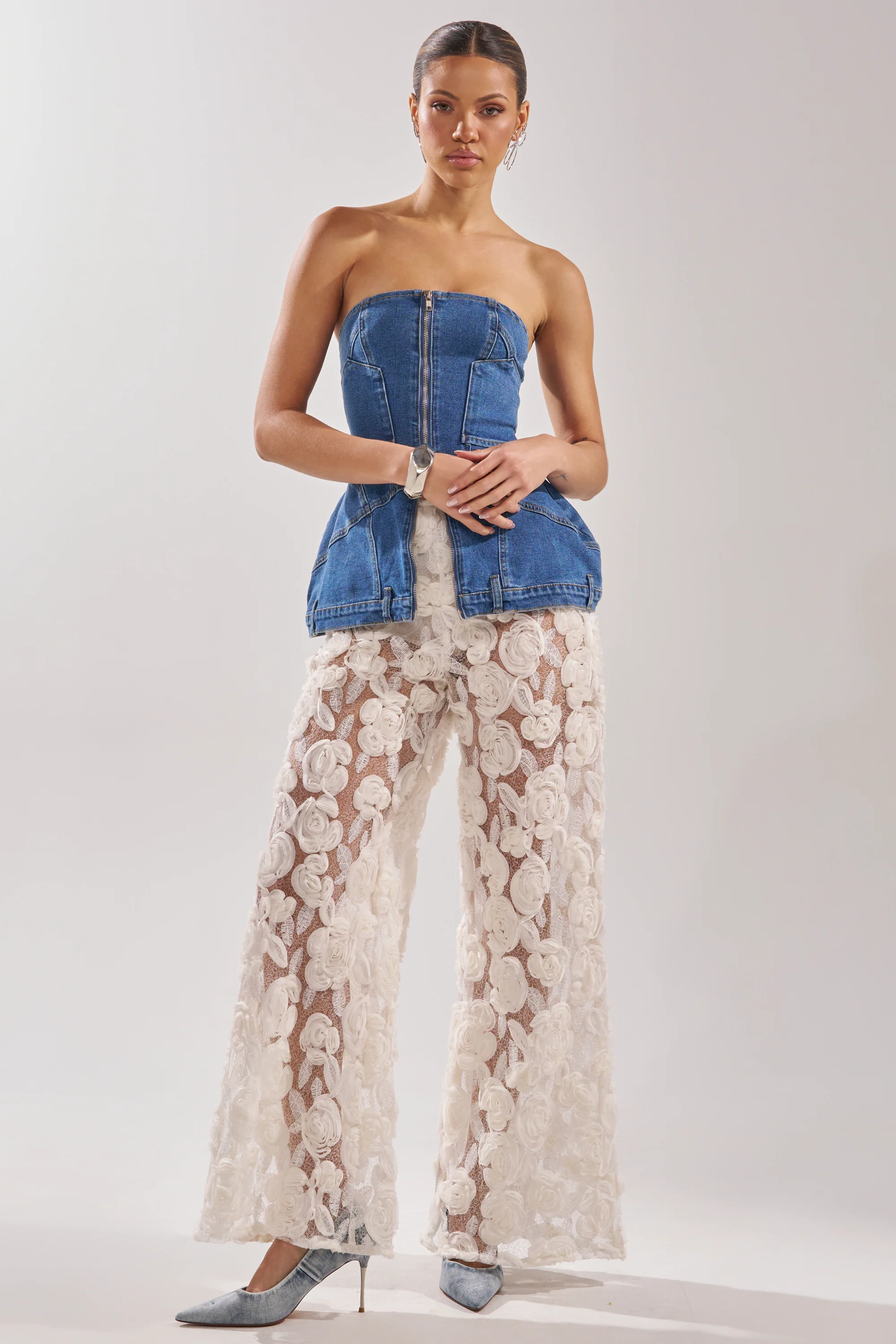 UPSIDE DOWN DENIM CORSET - Image 10