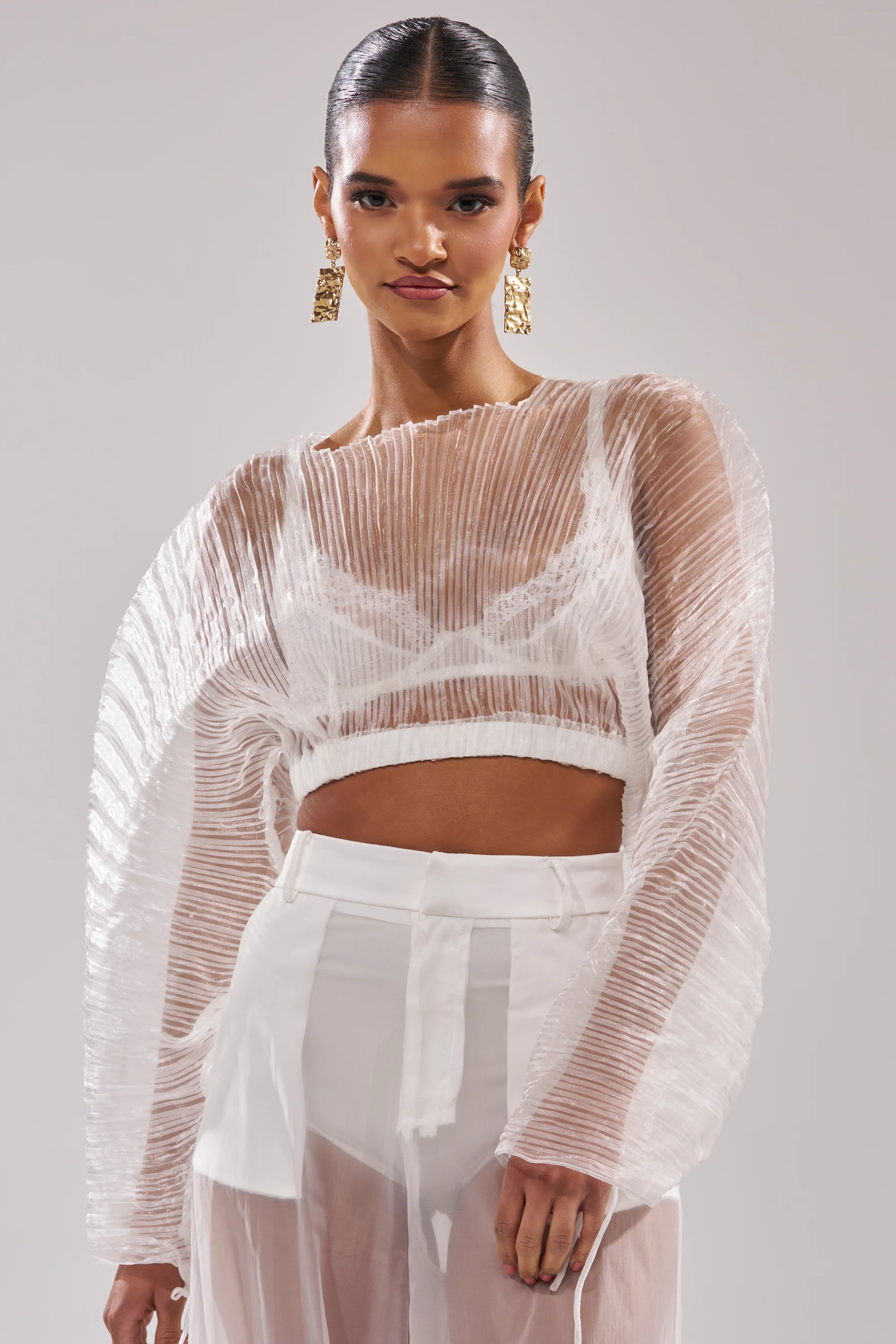 VACATION MODE PLEATED BLOUSE - Image 3
