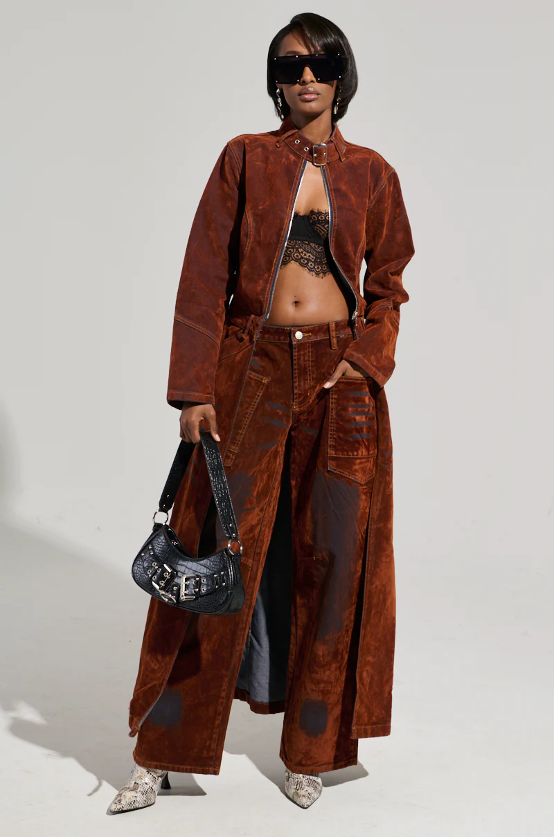 VALERIE VELVET EFFECT TRENCH - Image 3