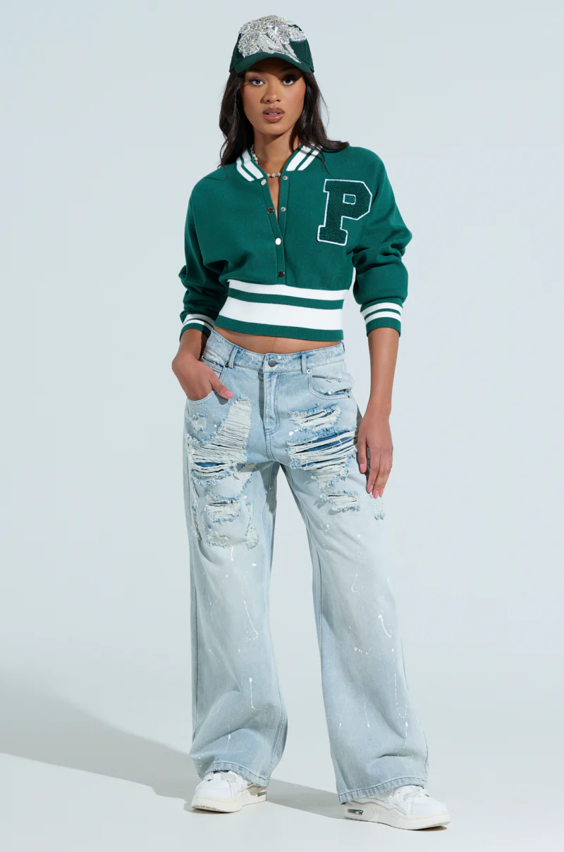 VARSITY TEAM BUTTON DOWN SWEATER - Image 5