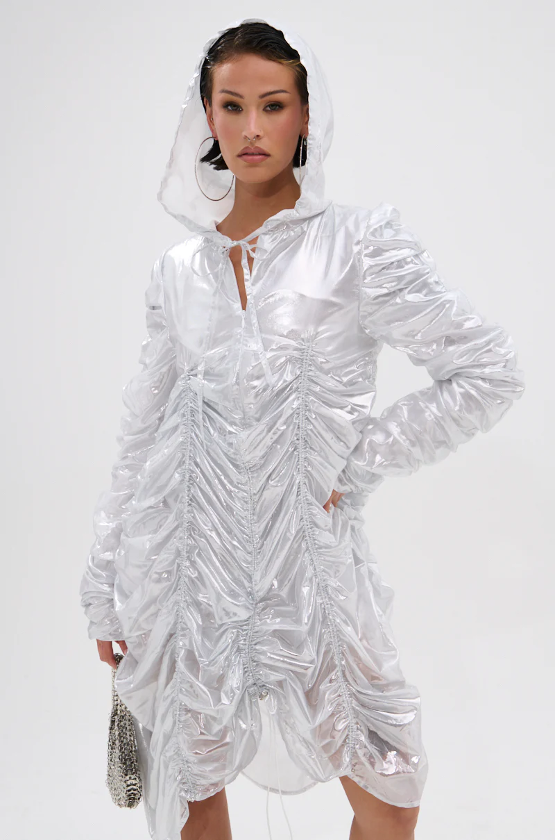 WAYS TO GO METALLIC ADJUSTABLE DRESS IN WHITE - Image 2