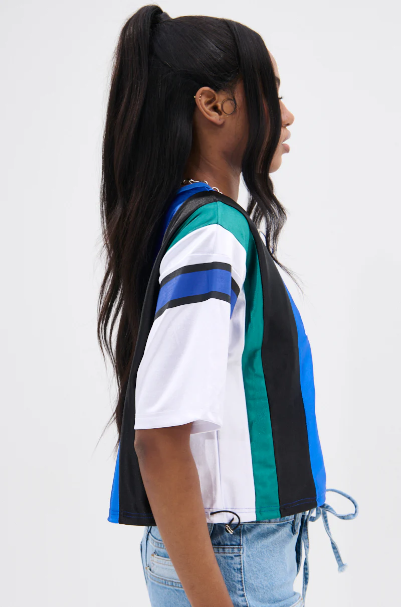 WHAT YOU WORKIN' WITH PATCHWORK JERSEY TOP - Image 6