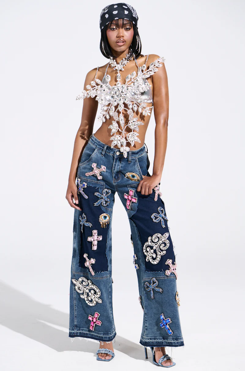 WILD AND FREE RHINESTONE DENIM - Image 4