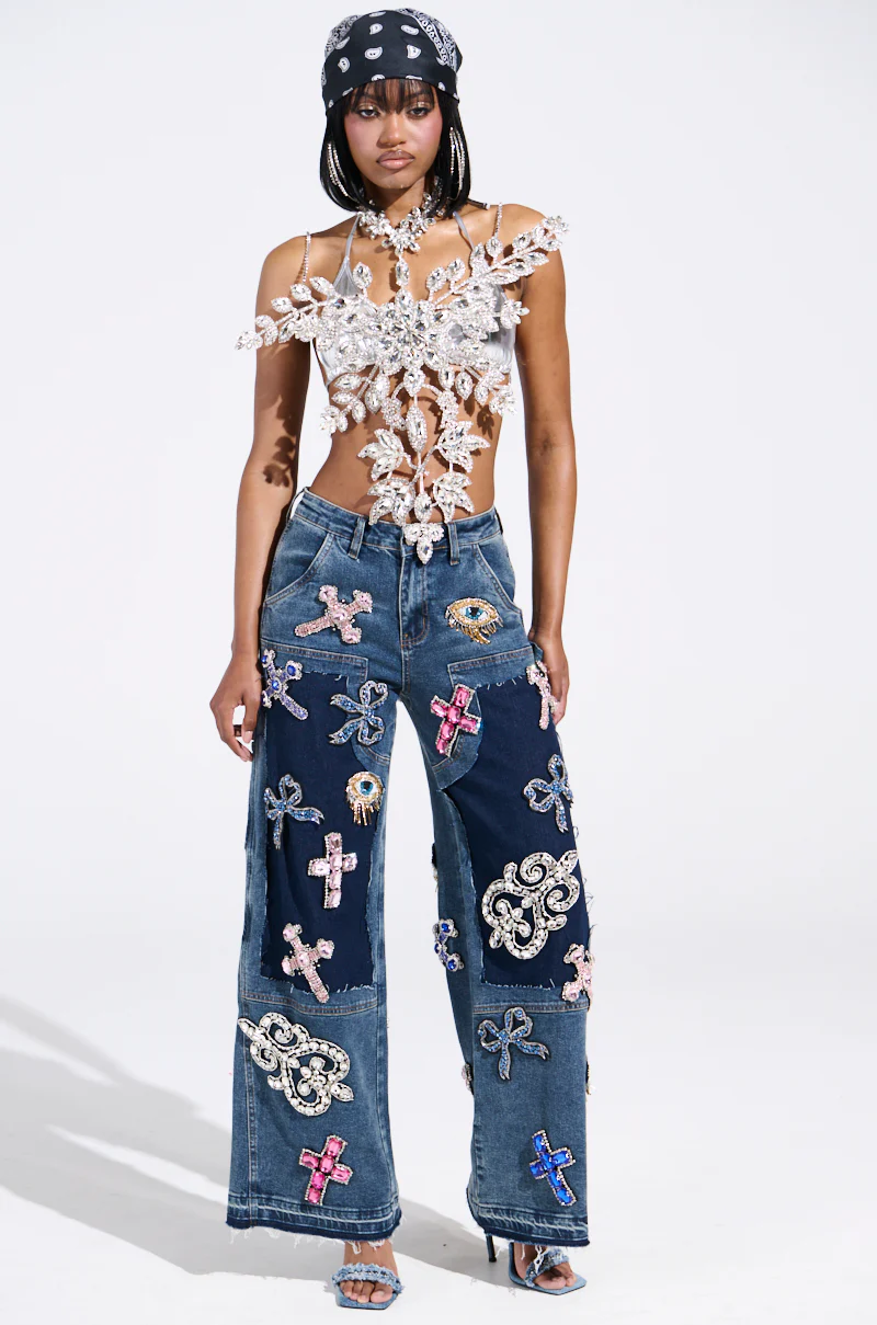 WILD AND FREE RHINESTONE DENIM - Image 8