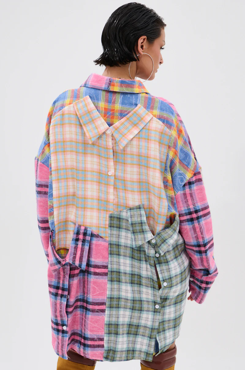WILD CHILD PLAID SHIRT DRESS - Image 5