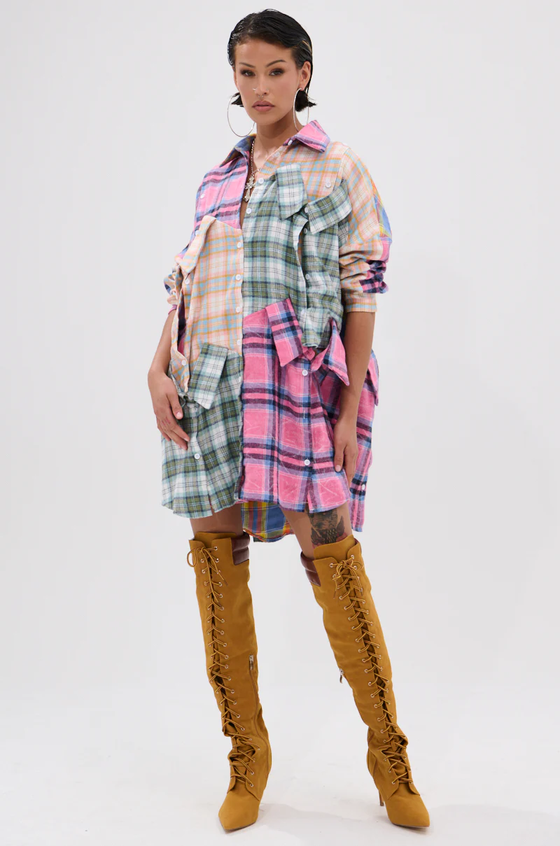 WILD CHILD PLAID SHIRT DRESS - Image 6