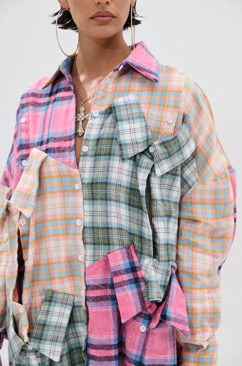 WILD CHILD PLAID SHIRT DRESS - Image 7
