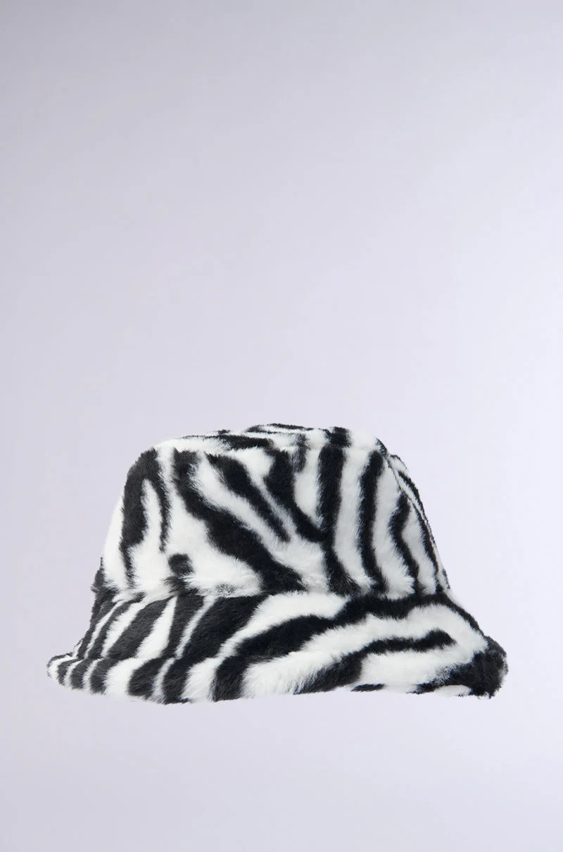 WILD CHILD ZEBRA FAUX FUR HAT - Image 3