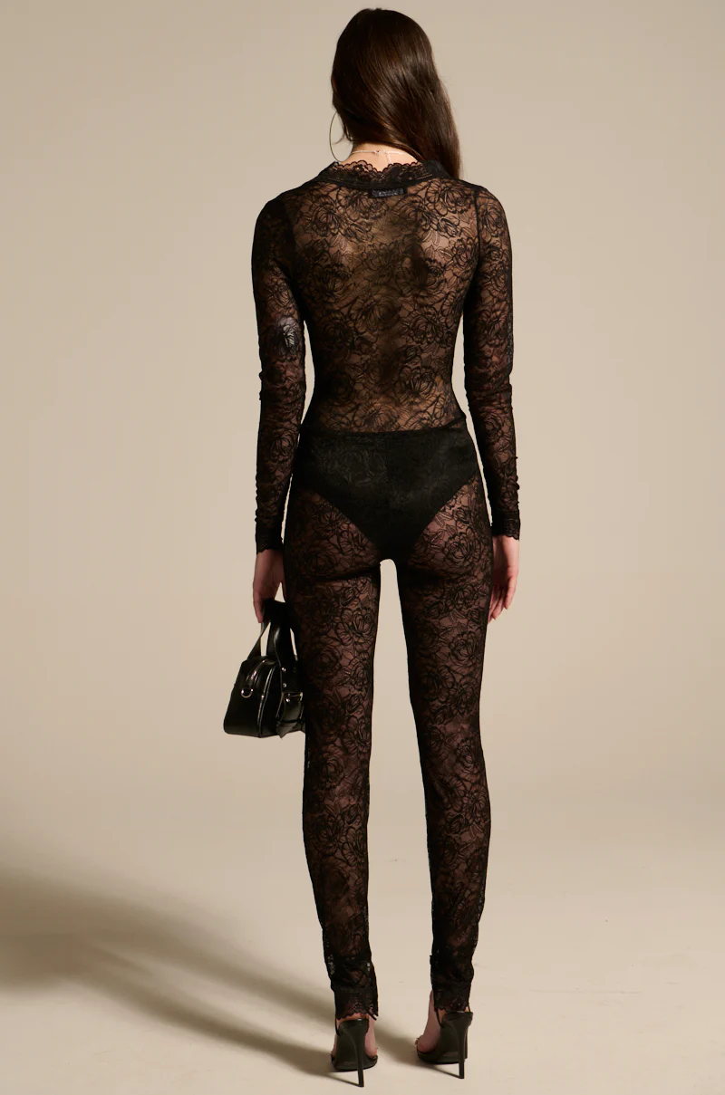 WISH YOU WERE ME LACE JUMPSUIT - Image 5