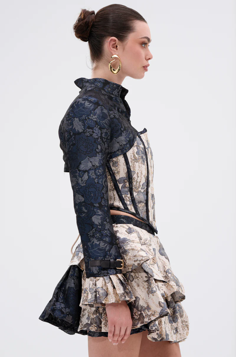 WON'T STOP MOVING BROCADE MINI BLAZER - Image 5