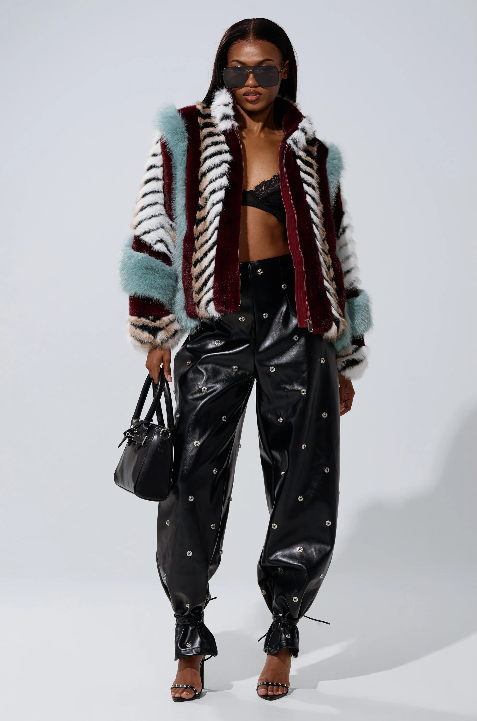 WORK IT BABY FAUX LEATHER BARREL PANT - Image 8