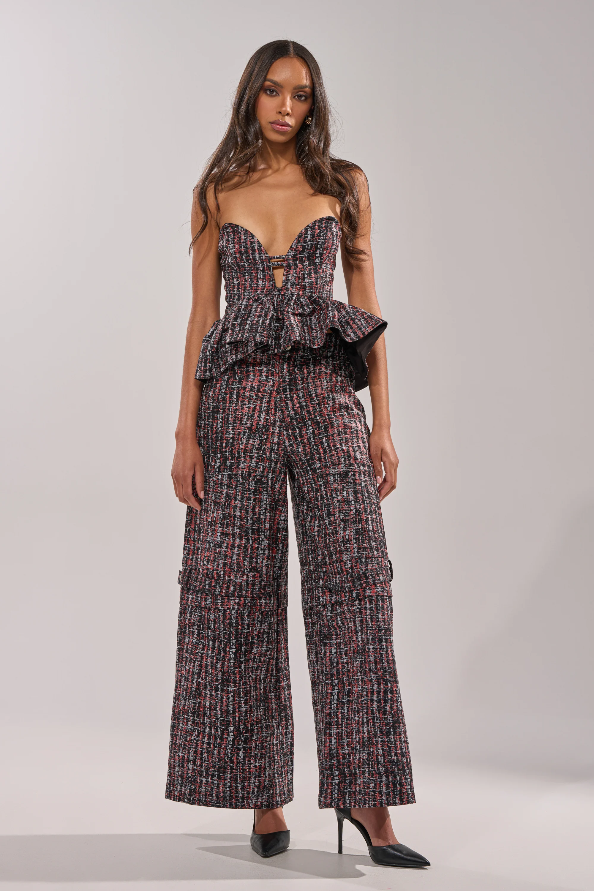 WORK IT FAUX LEATHER PLAID CORSET - Image 6