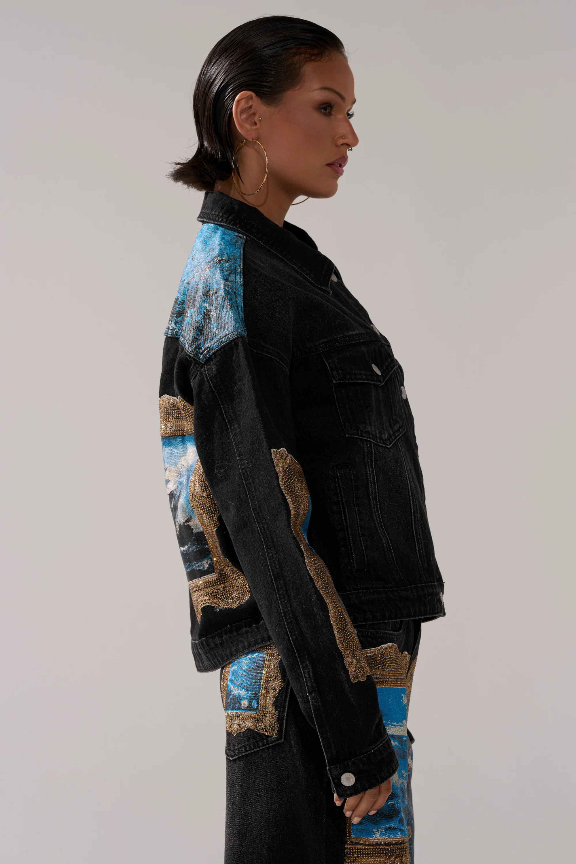 WORK OF ART GRAPHIC DENIM JACKET - Image 5