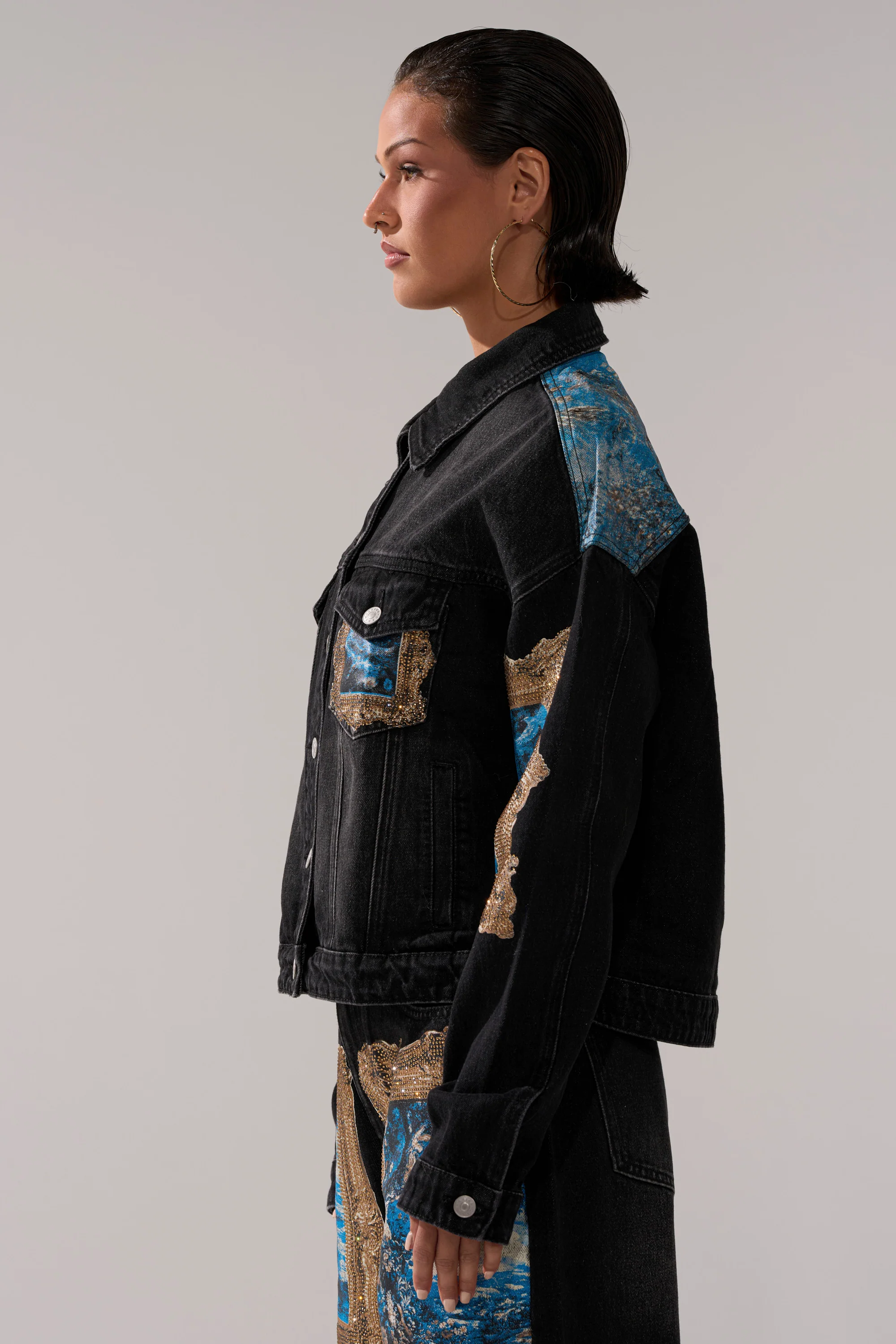 WORK OF ART GRAPHIC DENIM JACKET - Image 6