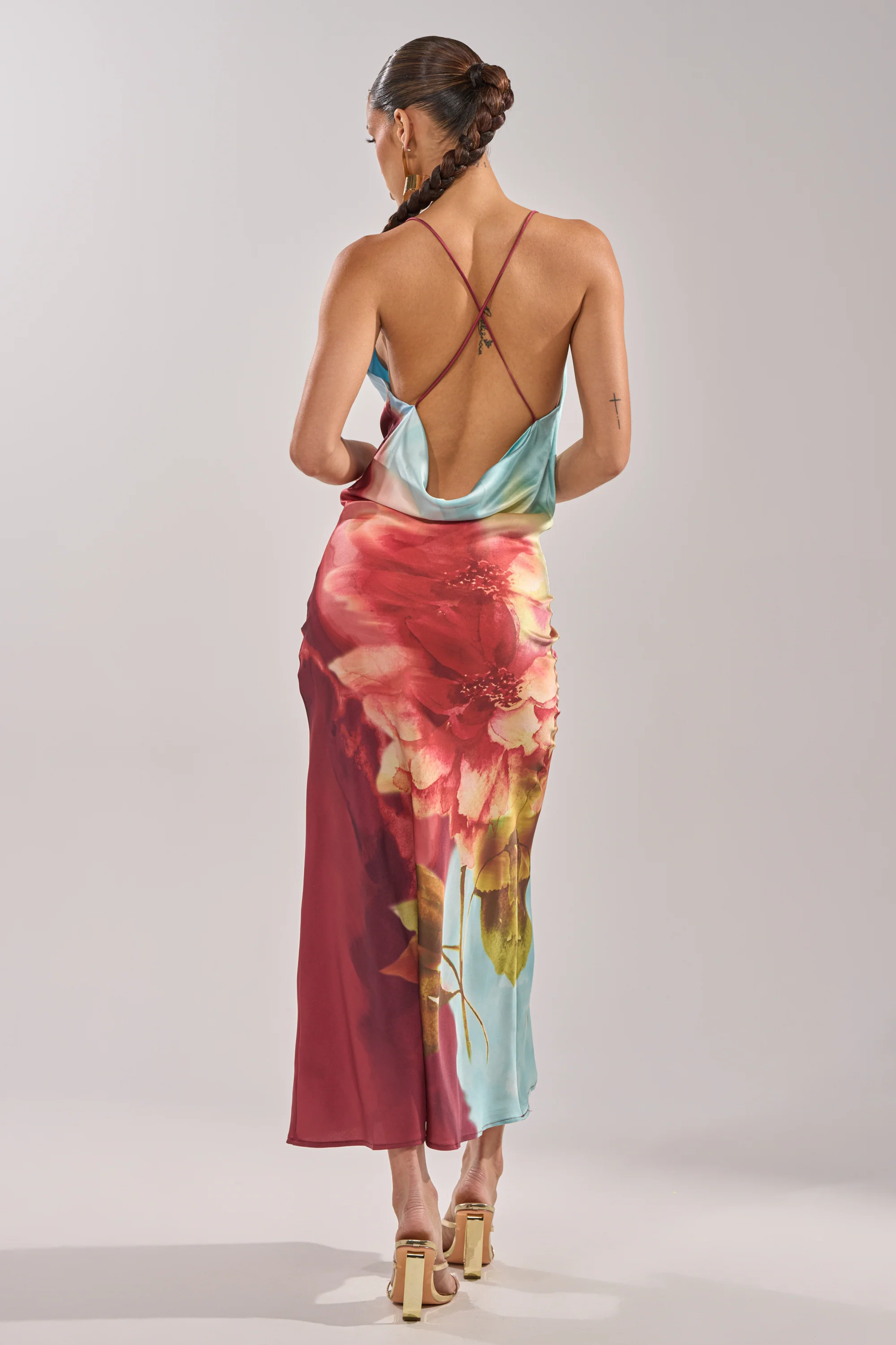 WORK OF ART SATIN MAXI DRESS - Image 11