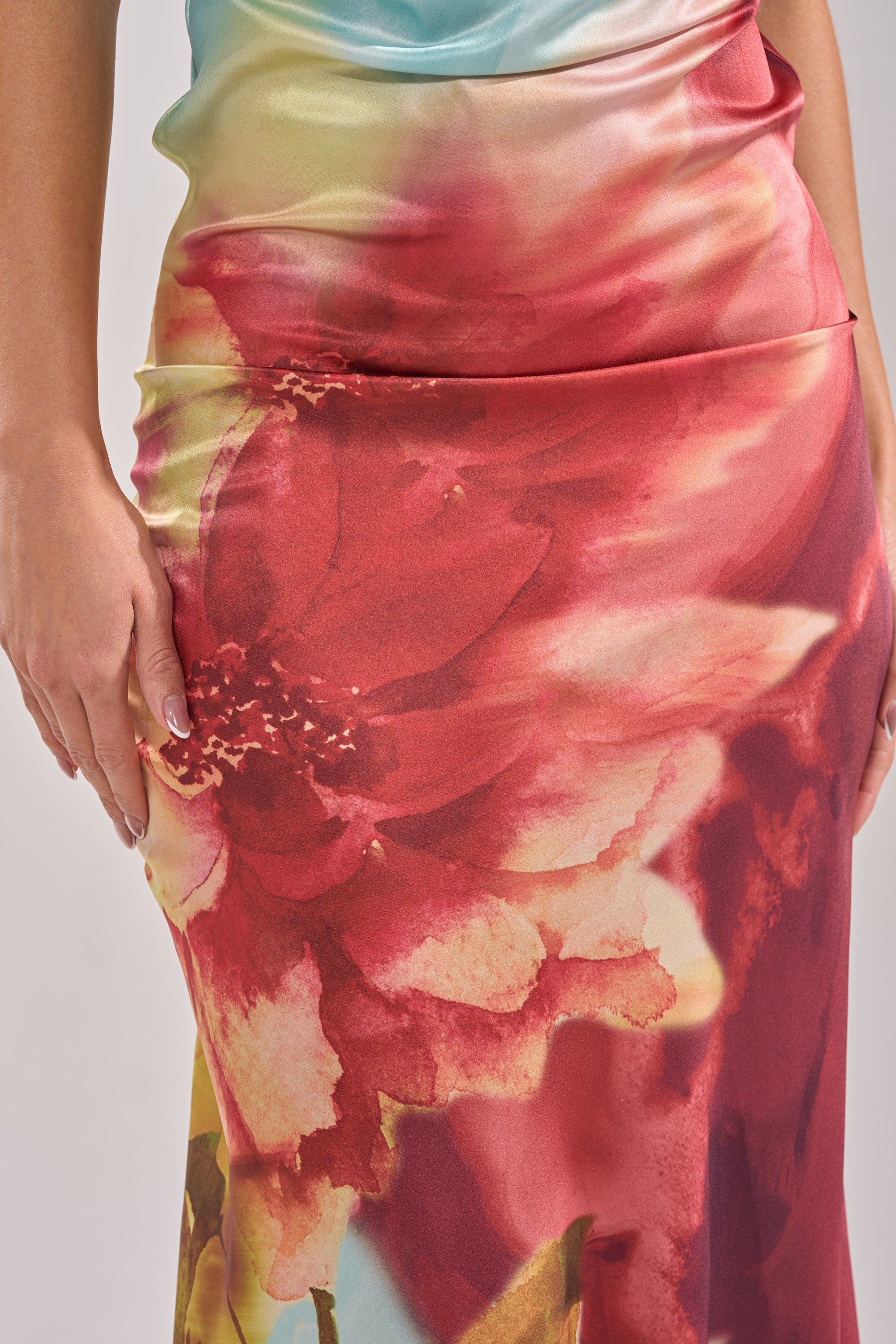 WORK OF ART SATIN MAXI DRESS - Image 12