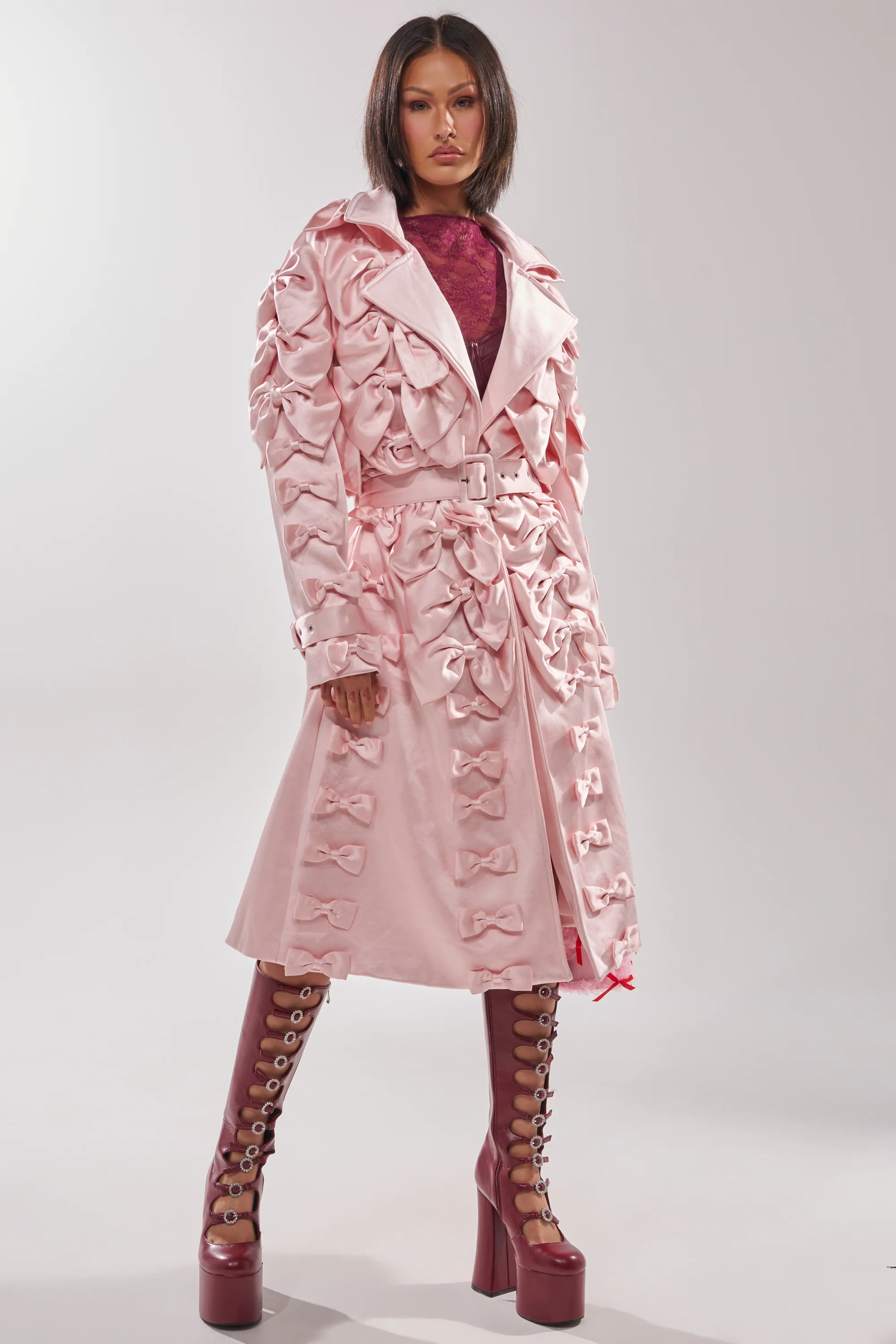 WRAP ME WITH A SATIN BOW TRENCH - Image 3