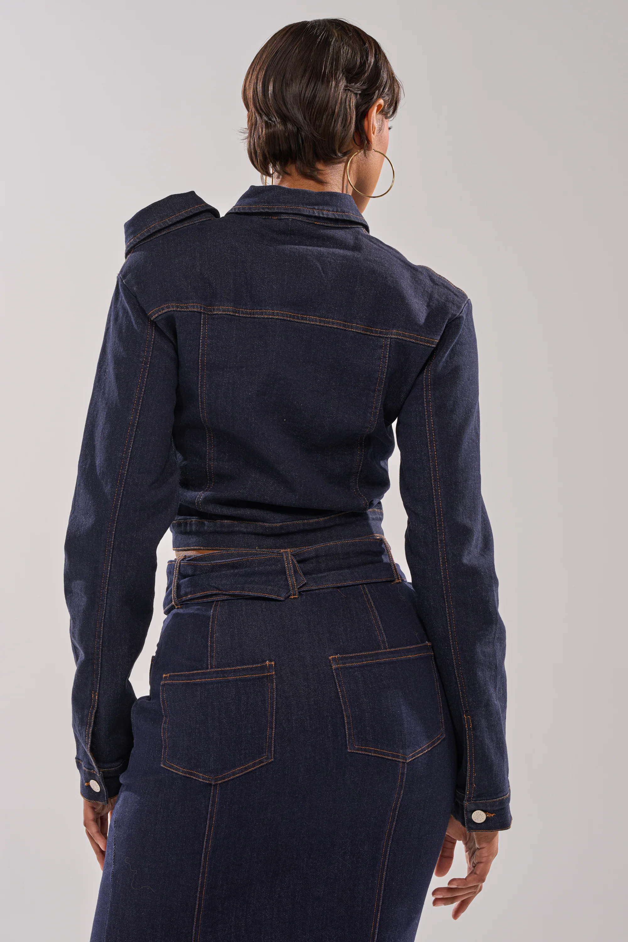 YOU GOT ME SPINNING DENIM BUTTON DOWN - Image 6