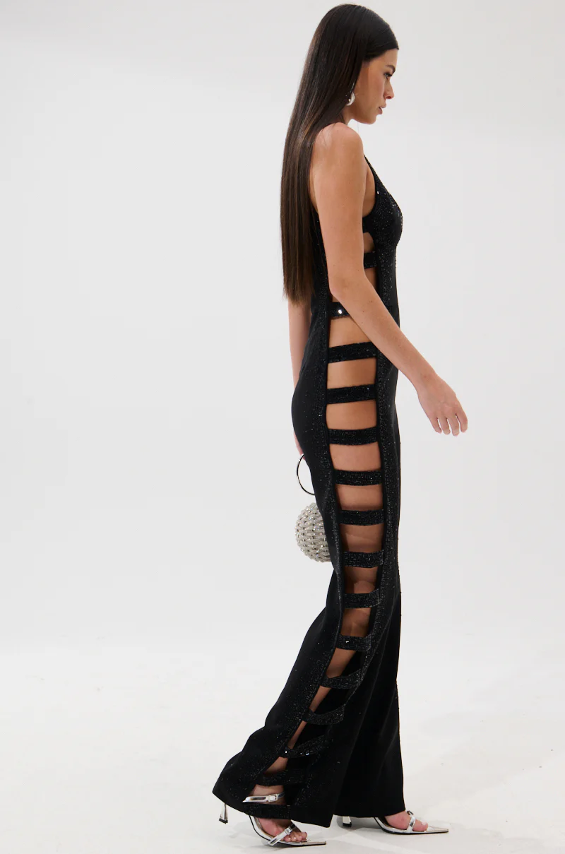 YOUR MAIN ONE CUTOUT JUMPSUIT WITH RHINESTONES - Image 3