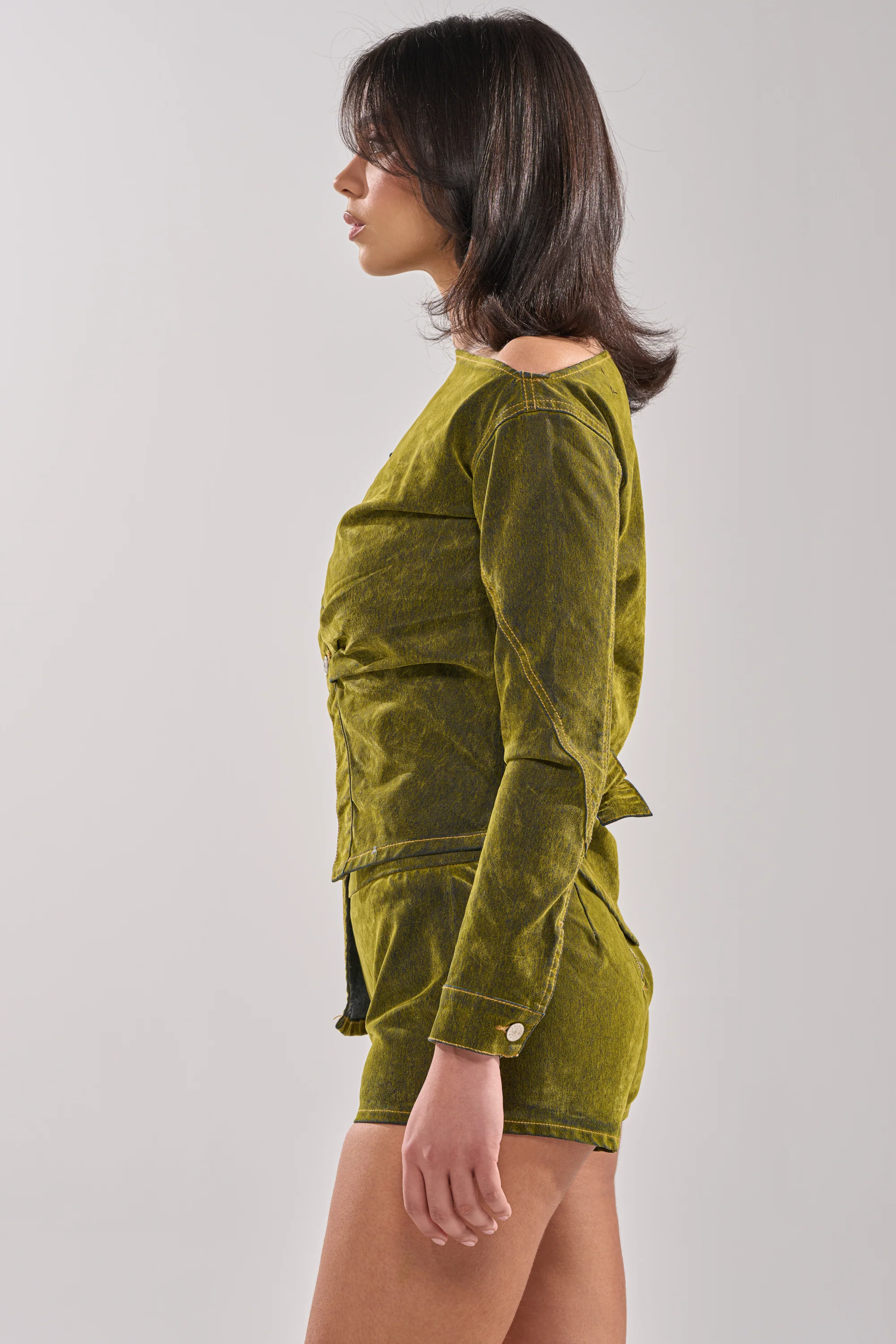 YOUR TIME IS COMING VELVET DENIM BLOUSE - Image 4