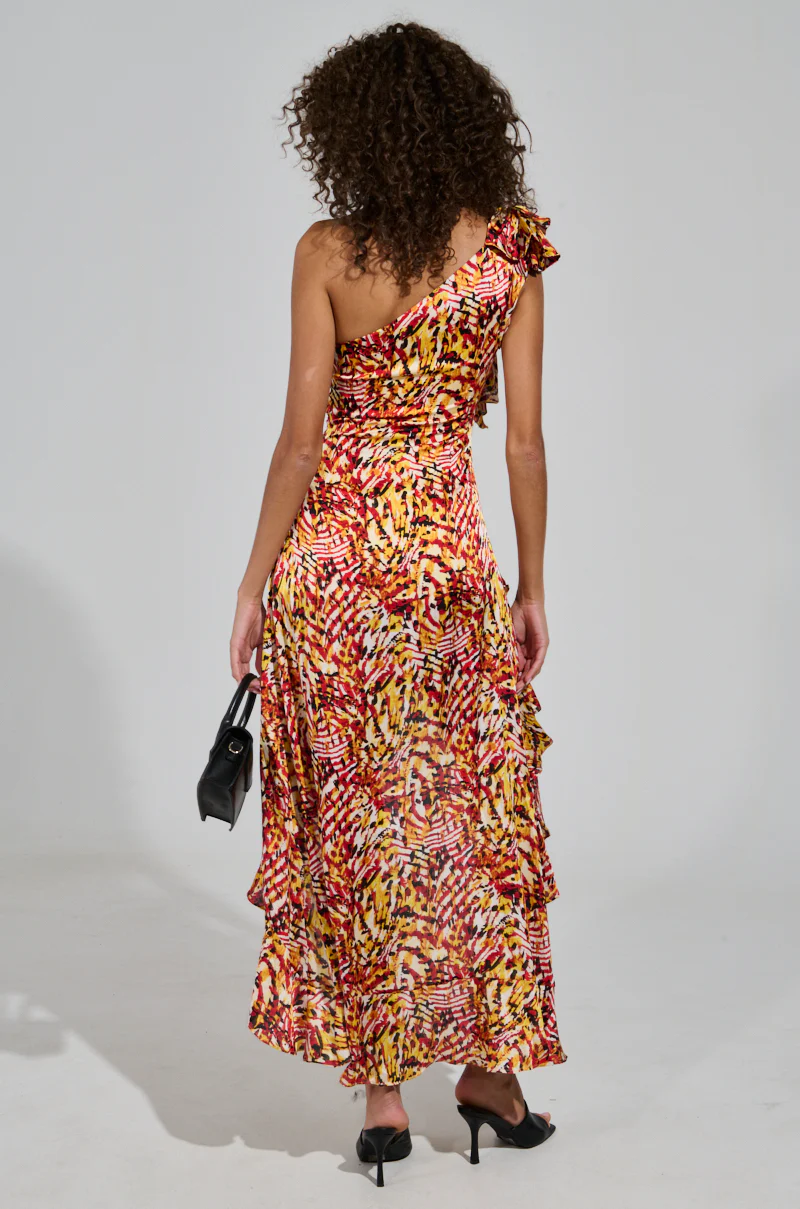 ZAMIRA PRINTED SATIN MAXI DRESS - Image 5