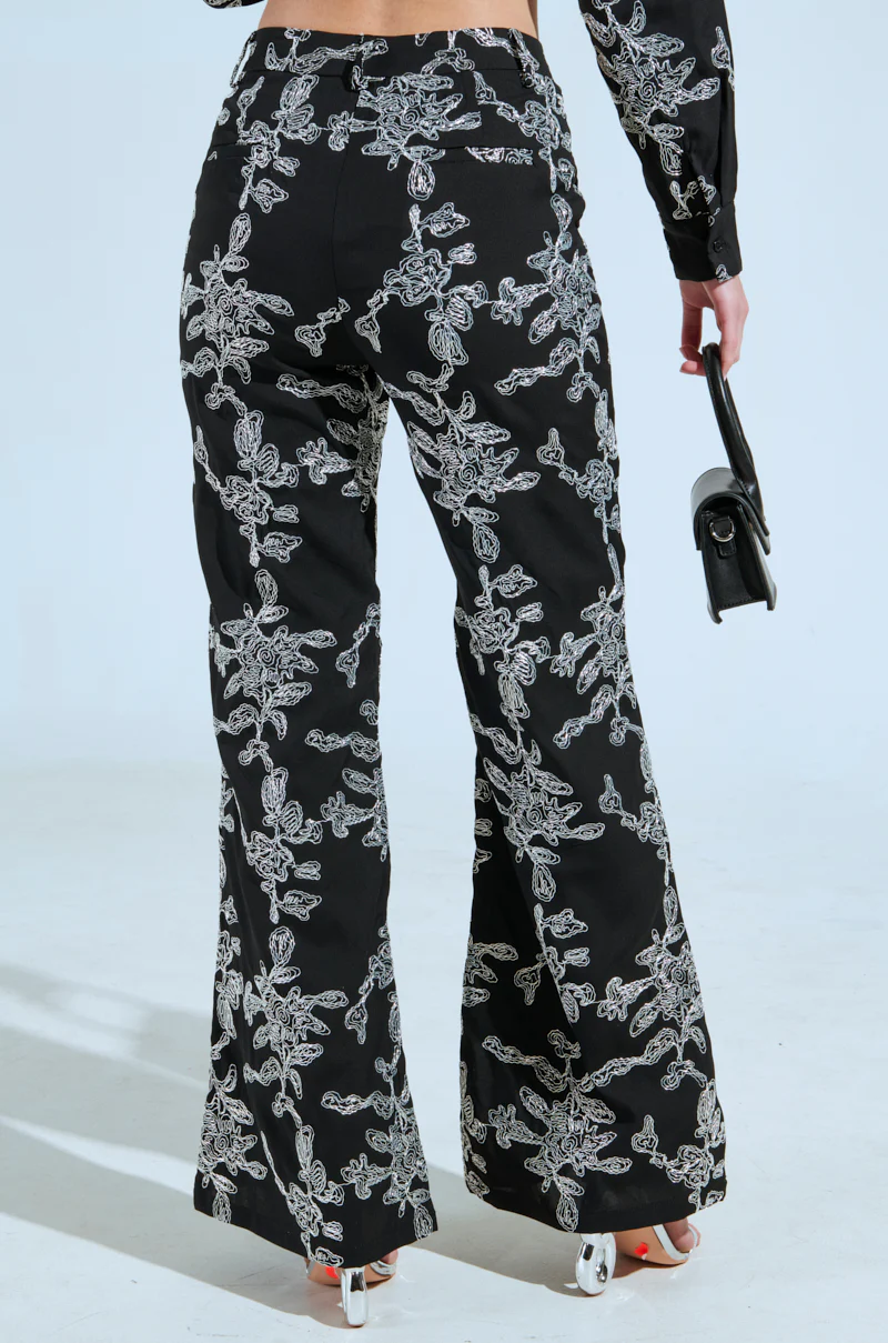 ZIGGY EMBROIDERED FLARE TROUSER - Image 3