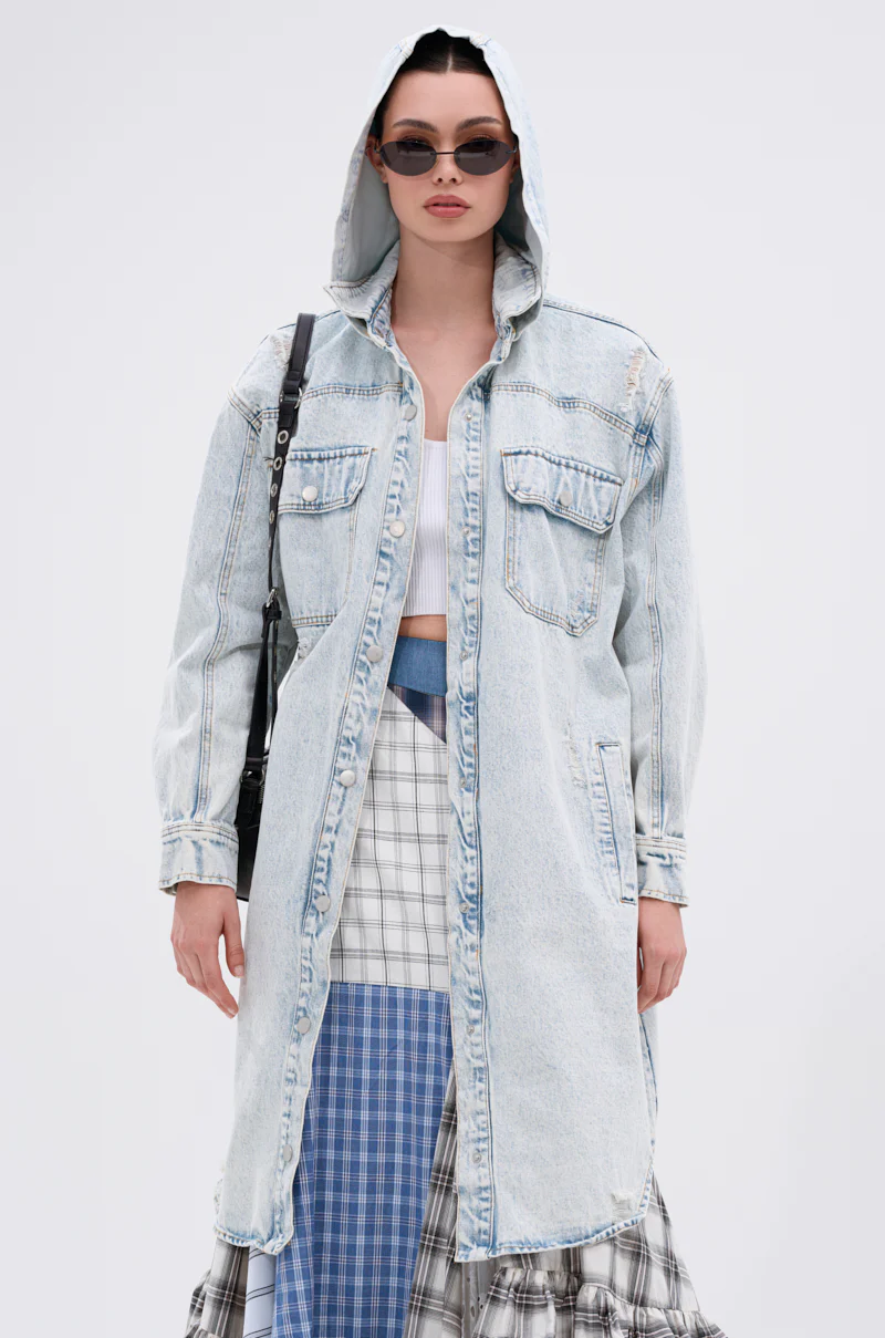 ZOEY HOODED DENIM JACKET - Image 2